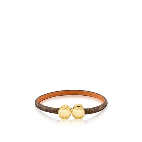 louis vuitton leather monogram bracelet.